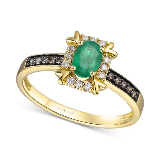 New ✨ Le Vian Emerald (1/3 Ct. T.w.) & Diamond (1/6 Ct. T.w.) Ring In 14k Gold 🔔 4 New ✨ Le Vian Emerald (1/3 Ct. T.w.) & Diamond (1/6 Ct. T.w.) Ring In 14k Gold 🔔 - Image 2