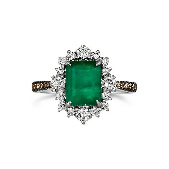 Deals 🧨 Le Vian Emerald (1-5/8 Ct. T.w.) & Diamond (3/4 Ct. T.w.) Halo Ring In 14k White Gold 14k Vanilla Gold Ring 🔥 4 Deals 🧨 Le Vian Emerald (1-5/8 Ct. T.w.) & Diamond (3/4 Ct. T.w.) Halo Ring In 14k White Gold 14k Vanilla Gold Ring 🔥 - Image 2