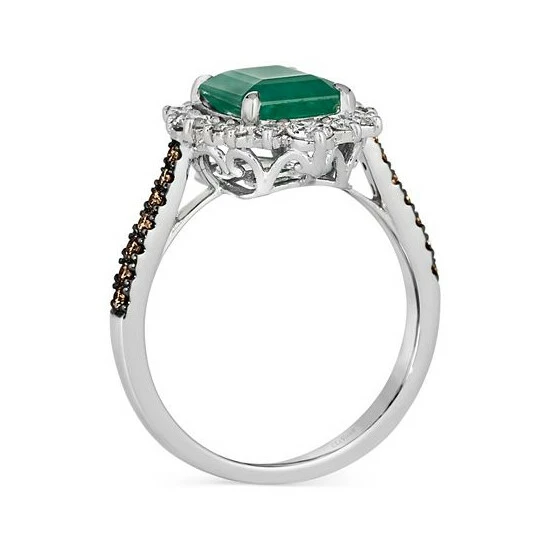 Deals 🧨 Le Vian Emerald (1-5/8 Ct. T.w.) & Diamond (3/4 Ct. T.w.) Halo Ring In 14k White Gold 14k Vanilla Gold Ring 🔥 5 Deals 🧨 Le Vian Emerald (1-5/8 Ct. T.w.) & Diamond (3/4 Ct. T.w.) Halo Ring In 14k White Gold 14k Vanilla Gold Ring 🔥 - Image 3