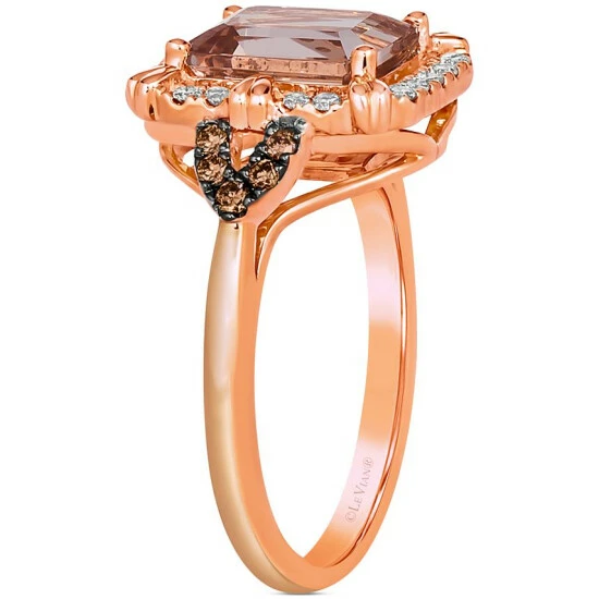 Cheapest ✔️ Le Vian Peach Morganite (1-3/4 Ct. T.w.) & Diamond (1/3 Ct. T.w.) In 14k Rose Gold 14k Strawberry Gold Ring ✔️ 6 Cheapest ✔️ Le Vian Peach Morganite (1-3/4 Ct. T.w.) & Diamond (1/3 Ct. T.w.) In 14k Rose Gold 14k Strawberry Gold Ring ✔️ - Image 4
