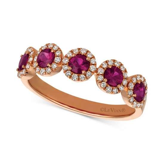 Coupon 🥰 Le Vian Passion Ruby (5/8 Ct. T.w.) & Vanilla Diamond (1/5 Ct. T.w.) Halo Ring In 14k Rose Gold ✨ 3 Coupon 🥰 Le Vian Passion Ruby (5/8 Ct. T.w.) & Vanilla Diamond (1/5 Ct. T.w.) Halo Ring In 14k Rose Gold ✨