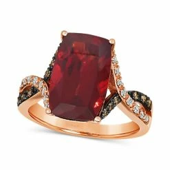 Deals π€© Le Vian Pomegranate Garnet (6-3/4 Ct. T.w.) & Diamond (1/4 Ct. T.w.) Statement Ring In 14k Rose Gold 14k Strawberry Gold Ring π