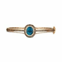 Best Pirce 👍 Le Vian London Blue Topaz (4 Ct. T.w.) & Diamond (2-1/4 Ct. T.w.) Bangle Bracelet In 14k Rose Gold 🔔 -Le Vian Shop unnamed file 1110