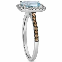 Cheapest ✨ Le Vian Sea Blue Aquamarine (1-1/6 Ct. T.w.) & Diamond (3/8 Ct. T.w.) Halo Ring In 14k White Gold 😀 -Le Vian Shop unnamed file 1126