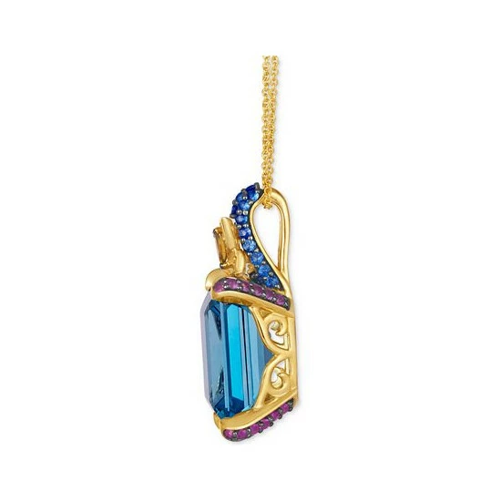 Best Pirce ⭐ Le Vian Crazy Collection® Multi-Gemstone (12-1/2 Ct. T.w.) & Diamond (1/10 Ct. T.w.) Butterfly 20 Adjustable Pendant Necklace In 14k Gold Blue Topaz 🔔 4 Best Pirce ⭐ Le Vian Crazy Collection® Multi-Gemstone (12-1/2 Ct. T.w.) & Diamond (1/10 Ct. T.w.) Butterfly 20 Adjustable Pendant Necklace In 14k Gold Blue Topaz 🔔 - Image 2