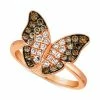 Cheap 🔥 Le Vian Ombré Diamond (5/8 Ct. T.w.) & Vanilla Diamond (1/10 Ct. T.w.) Butterfly Ring In 14k Rose Gold ✨ -Le Vian Shop unnamed file 1131