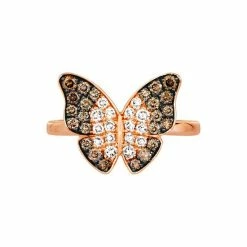 Cheap 🔥 Le Vian Ombré Diamond (5/8 Ct. T.w.) & Vanilla Diamond (1/10 Ct. T.w.) Butterfly Ring In 14k Rose Gold ✨ -Le Vian Shop unnamed file 1133