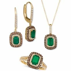 Flash Sale 🤩 Le Vian Costa Smeralda Emerald & Diamond Earrings, Pendant & Ring Collection In 14k Gold 🎉