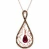 Best Pirce ⭐ Le Vian Raspberry Rhodolite (2-7/8 Ct. T.w.) & Diamond (3/4 Ct. T.w.) Briolette Filigree 18 Pendant Necklace In 14k Rose Gold 🤩 -Le Vian Shop unnamed file 1137