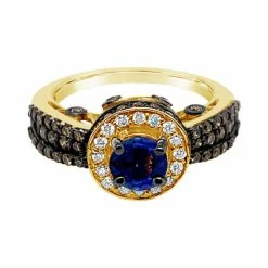 Hot Sale 😀 Le Vian Blueberry Sapphire (1 Ct. T.w.) & Diamond (3/4 Ct. T.w.) Halo Ring In 14k Gold 💯