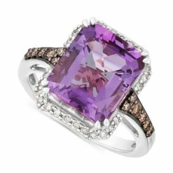 Brand new 🧨 Le Vian Grape Amethyst (5-1/10 Ct. T.w.) & Diamond (1/3 Ct. T.w.) Statement Ring In 14k White Gold 🎁