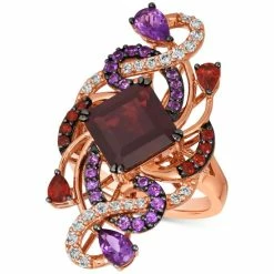 Best reviews of 🛒 Le Vian Crazy Collection® Multi-Gemstone Swirling Statement Ring (8-1/4 Ct. T.w.) In 14k Rose Gold Garnet 🤩