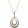 Cheapest 🎉 Le Vian Chocolate Diamond Ombré Double Teardrop 18 Pendant Necklace (1-3/8 Ct. T.w.) In 14k Rose Gold ❤️ -Le Vian Shop unnamed file 1159