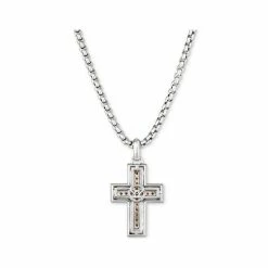 Best deal 🔔 Le Vian Chocolatier® Men's Chocolate Diamond Cross 22 Pendant Necklace (1/3 Ct. T.w.) In Sterling Silver & 14k Rose Gold-Plate ⌛ -Le Vian Shop unnamed file 1162