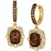 Discount 🔔 Le Vian Chocolate Quartz (2-1/2 Ct. T.w.) & Diamond (5/8 Ct. T.w.) Dangle Hoop Earrings In 14k Gold No Color ❤️ -Le Vian Shop unnamed file 1171