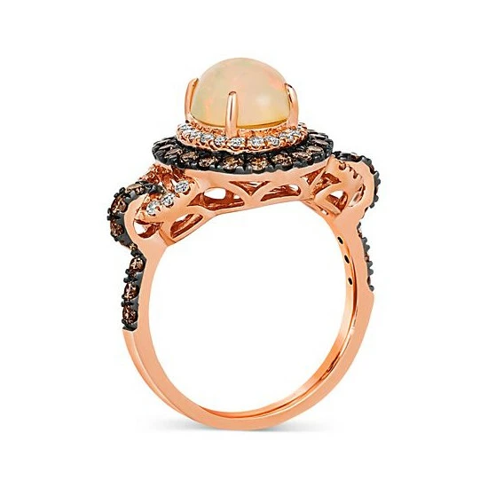Budget 🛒 Le Vian Neopolitan Opal (7/8 Ct. T.w.) & Diamond ( 1 Ct. T.w.) Halo Ring In 14k Rose Gold 💯 5 Budget 🛒 Le Vian Neopolitan Opal (7/8 Ct. T.w.) & Diamond ( 1 Ct. T.w.) Halo Ring In 14k Rose Gold 💯 - Image 3