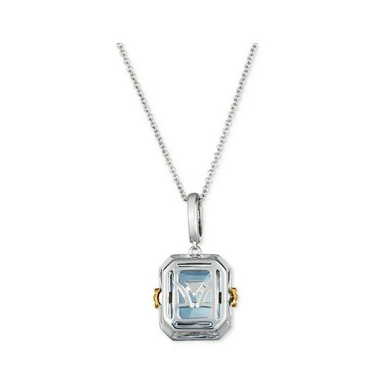 Brand new 👏 Le Vian Sea Blue Aquamarine (2 Ct. T.w.) & Diamond (1/4 Ct. T.w.) 20 Adjustable Pendant Necklace In 14k Two-Tone Gold No Color ⭐ 5 Brand new 👏 Le Vian Sea Blue Aquamarine (2 Ct. T.w.) & Diamond (1/4 Ct. T.w.) 20 Adjustable Pendant Necklace In 14k Two-Tone Gold No Color ⭐ - Image 3