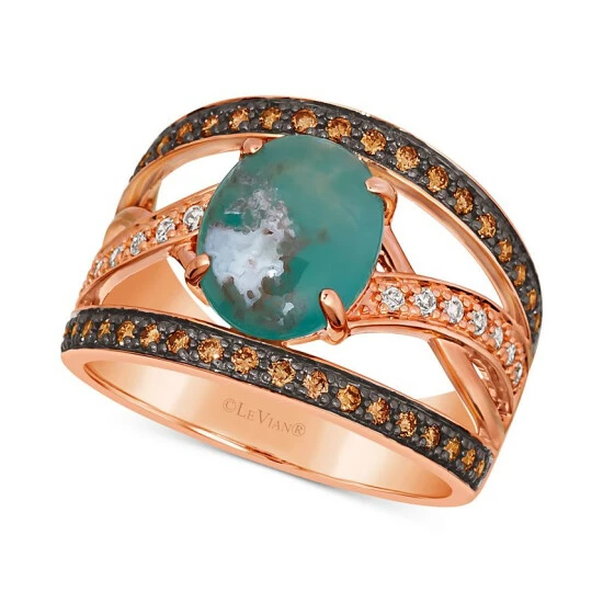 Cheap 🎁 Le Vian Aquaprase 🍬 Candy & Diamond (3/8 Ct. T.w.) Openwork Statement Ring In 14k Rose Gold ❤️ 3 Cheap 🎁 Le Vian Aquaprase 🍬 Candy & Diamond (3/8 Ct. T.w.) Openwork Statement Ring In 14k Rose Gold ❤️