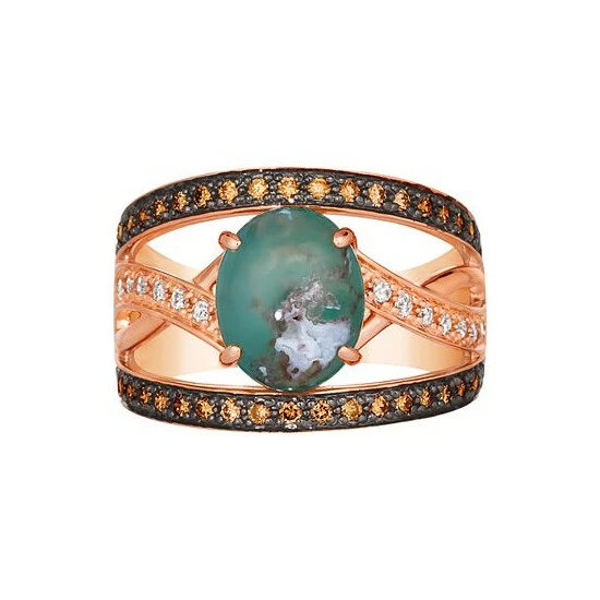 Cheap 🎁 Le Vian Aquaprase 🍬 Candy & Diamond (3/8 Ct. T.w.) Openwork Statement Ring In 14k Rose Gold ❤️ 5 Cheap 🎁 Le Vian Aquaprase 🍬 Candy & Diamond (3/8 Ct. T.w.) Openwork Statement Ring In 14k Rose Gold ❤️ - Image 3