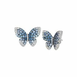 Best Pirce 💯 Le Vian Denim Ombré (1-3/4 Ct. T.w.) & White Sapphire (1/2 Ct. T.w.) Butterfly Stud Earrings In 14k White Gold ❤️ -Le Vian Shop unnamed file 1206