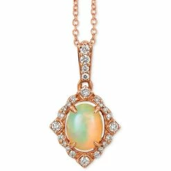 Brand new ⭐ Le Vian Neopolitan Opal (5/8 Ct. T.w.) & Vanilla Diamond (1/6 Ct. T.w.) 18 Pendant Necklace In 14k Rose Gold ✔️