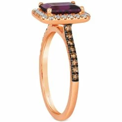 Flash Sale ✔️ Le Vian Raspberry Rhodolite (1-5/8 Ct. T.w.) & Diamond (3/8 Ct. T.w.) Halo Ring In 14k Rose Gold 14k Strawberry Gold Ring 🔥 -Le Vian Shop unnamed file 1215
