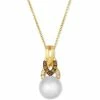 Budget 🌟 Le Vian Vanilla Pearl (8mm) & Diamond (1/10 Ct. T.w.) Adjustable Pendant Necklace In 14k Gold Yellow Gold 🔥 -Le Vian Shop unnamed file 1229