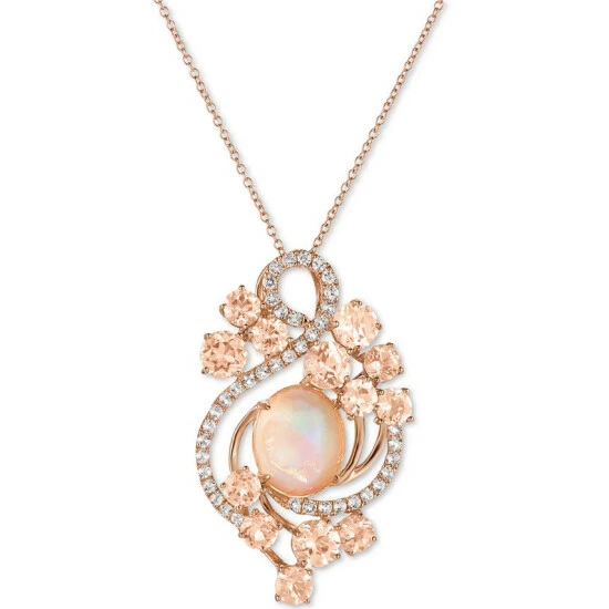 Cheapest ⭐ Le Vian Crazy Collection® Neapolitan Opal (2-9/10 Ct. T.w.), Peach Morganite (3-2/5 Ct. T.w.) And White Topaz (7/10 Ct. T.w.) Pendant Necklace In 14k Rose Gold, Created For Macy's ✔️ 3 Cheapest ⭐ Le Vian Crazy Collection® Neapolitan Opal (2-9/10 Ct. T.w.), Peach Morganite (3-2/5 Ct. T.w.) And White Topaz (7/10 Ct. T.w.) Pendant Necklace In 14k Rose Gold, Created For Macy's ✔️