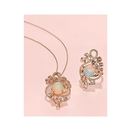 Cheapest ⭐ Le Vian Crazy Collection® Neapolitan Opal (2-9/10 Ct. T.w.), Peach Morganite (3-2/5 Ct. T.w.) And White Topaz (7/10 Ct. T.w.) Pendant Necklace In 14k Rose Gold, Created For Macy's ✔️ 4 Cheapest ⭐ Le Vian Crazy Collection® Neapolitan Opal (2-9/10 Ct. T.w.), Peach Morganite (3-2/5 Ct. T.w.) And White Topaz (7/10 Ct. T.w.) Pendant Necklace In 14k Rose Gold, Created For Macy's ✔️ - Image 2