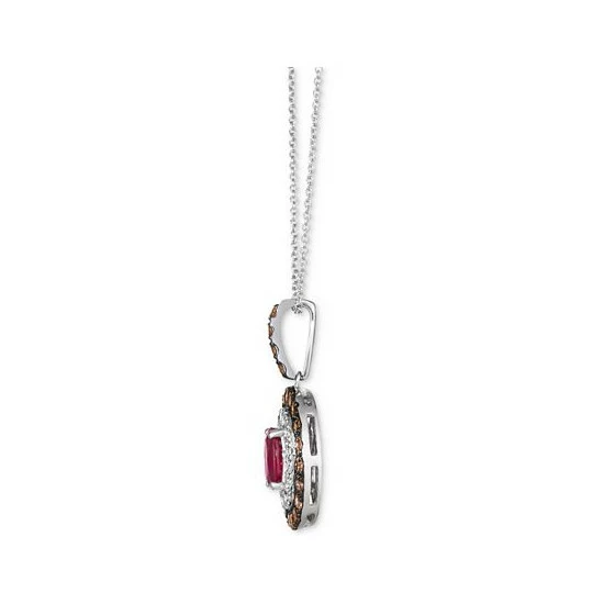 Coupon 🎉 Le Vian Passion Ruby (5/8 Ct. T.w.) & Diamond (7/8 Ct. T.w.) Oval Halo Pendant Necklace In 14k White Gold, 18 + 2 Extender 14k Vanilla Gold Pendant 🌟 4 Coupon 🎉 Le Vian Passion Ruby (5/8 Ct. T.w.) & Diamond (7/8 Ct. T.w.) Oval Halo Pendant Necklace In 14k White Gold, 18 + 2 Extender 14k Vanilla Gold Pendant 🌟 - Image 2