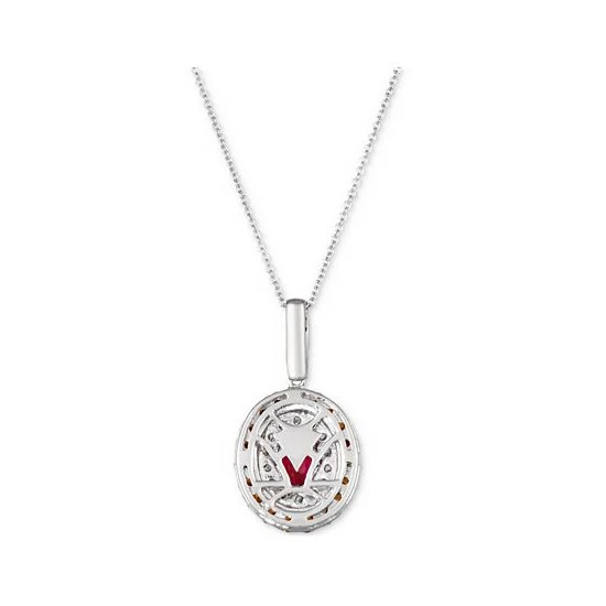Coupon 🎉 Le Vian Passion Ruby (5/8 Ct. T.w.) & Diamond (7/8 Ct. T.w.) Oval Halo Pendant Necklace In 14k White Gold, 18 + 2 Extender 14k Vanilla Gold Pendant 🌟 5 Coupon 🎉 Le Vian Passion Ruby (5/8 Ct. T.w.) & Diamond (7/8 Ct. T.w.) Oval Halo Pendant Necklace In 14k White Gold, 18 + 2 Extender 14k Vanilla Gold Pendant 🌟 - Image 3