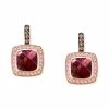 Top 10 👏 Le Vian Raspberry Rhodolite (3-3/8 Ct. T.w.) & Diamond (1/3 Ct. T.w.) Halo Drop Earrings In 14k Rose Gold ⭐ -Le Vian Shop unnamed file 1245