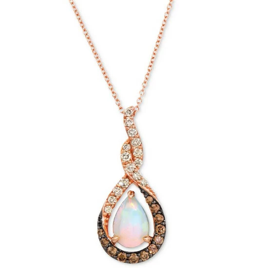 Wholesale 🧨 Le Vian Neopolitan Opal (1 Ct. T.w.) & Diamond (5/8 Ct. T.w.) Teardrop Twist 18 Pendant Necklace In 14k Rose Gold ⌛ 3 Wholesale 🧨 Le Vian Neopolitan Opal (1 Ct. T.w.) & Diamond (5/8 Ct. T.w.) Teardrop Twist 18 Pendant Necklace In 14k Rose Gold ⌛