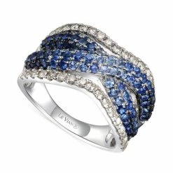 Top 10 🥰 Le Vian Denim Ombré Sapphire (1-5/8 Ct. T.w.) & Nude Diamond (5/8 Ct. T.w.) Crossover Statement Ring In 14k White Gold 🔔