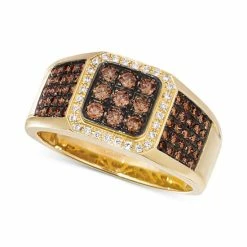 Deals 👍 Le Vian Chocolatier® Men's Diamond Cluster Ring (7/8 Ct. T.w.) In 14k Gold 👍