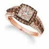 Hot Sale ✨ Le Vian Chocolate Diamonds (1/2 Ct. T.w.) & Nude Diamonds (1/2 Ct. T.w.) Square Halo Cluster Ring In 14k Rose Gold 👍 -Le Vian Shop unnamed file 1270