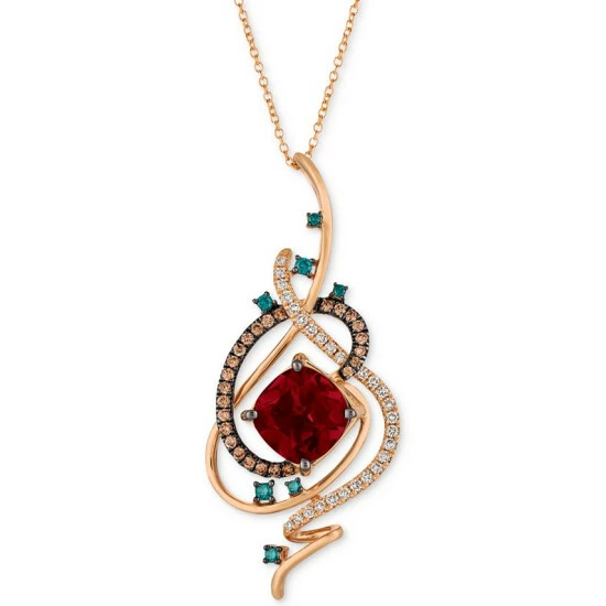 Buy 🌟 Le Vian Exotics® Crazy Collection® Pomegranate Garnet™ (4-1/2 Ct. T.w.) & Diamond (3/4 Ct. T.w.) 18 Pendant Necklace In 14k Rose Gold Yellow Gold 🎁 3 Buy 🌟 Le Vian Exotics® Crazy Collection® Pomegranate Garnet™ (4-1/2 Ct. T.w.) & Diamond (3/4 Ct. T.w.) 18 Pendant Necklace In 14k Rose Gold Yellow Gold 🎁