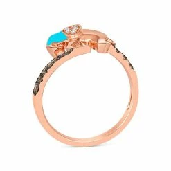 Coupon 🤩 Le Vian Turquoise Enamel & Diamond (1/5 Ct. T.w.) Elephant Statement Ring In 14k Rose Gold 🧨 -Le Vian Shop unnamed file 1305