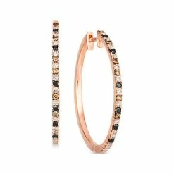 Flash Sale 😍 Le Vian Multicolor Diamond Medium Hoop Earrings (5/8 Ct. T.w.) In 14k Rose Gold 🎁 -Le Vian Shop unnamed file 1334