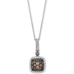 New ⌛ Le Vian Nude Diamond & Chocolate Diamond 18 Pendant Necklace (5/8 Ct. T.w.) In 14k White & Rose Gold 🧨