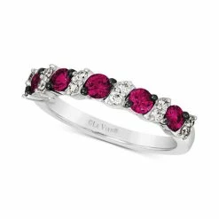 Discount π€© Le Vian Passion Ruby (1-1/20 Ct. T.w.) & Nude Diamond (1/5 Ct .t.w.) Band In 14k White Gold π