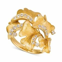 New 🌟 Le Vian Nude Diamond Sculptured Flower Statement Ring (1/2 Ct. T.w.) In 14k Gold Yellow Gold 🧨