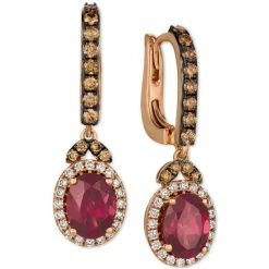 Brand new 😍 Le Vian Raspberry Rhodolite® (2-3/4 Ct. T.w.) & Diamond (3/4 Ct. T.w.) Drop Earrings In 14k Rose Gold Garnet ✨