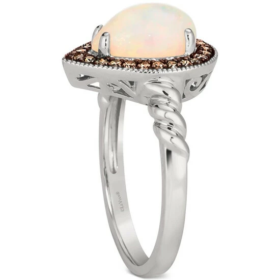 Best Sale โค๏ธ Le Vian Neopolitan Opal (7/8 Ct. T.w.) & Chocolate Diamond (1/5 Ct. T.w.) Halo Ring In 14k White Gold ๐ 6 Best Sale โค๏ธ Le Vian Neopolitan Opal (7/8 Ct. T.w.) & Chocolate Diamond (1/5 Ct. T.w.) Halo Ring In 14k White Gold ๐ - Image 4
