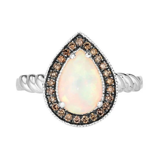 Best Sale โค๏ธ Le Vian Neopolitan Opal (7/8 Ct. T.w.) & Chocolate Diamond (1/5 Ct. T.w.) Halo Ring In 14k White Gold ๐ 7 Best Sale โค๏ธ Le Vian Neopolitan Opal (7/8 Ct. T.w.) & Chocolate Diamond (1/5 Ct. T.w.) Halo Ring In 14k White Gold ๐ - Image 5