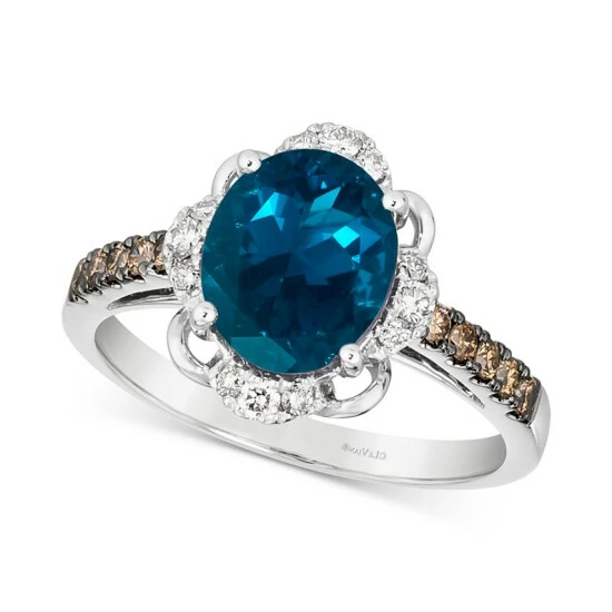 Cheap 😉 Le Vian Amethyst (3 Ct. T.w.) & Diamond (3/8 Ct. T.w.) Ring In 14k White Gold (Also In Blue Topaz & Citrine) Dark Blue Topaz 🥰 3 Cheap 😉 Le Vian Amethyst (3 Ct. T.w.) & Diamond (3/8 Ct. T.w.) Ring In 14k White Gold (Also In Blue Topaz & Citrine) Dark Blue Topaz 🥰