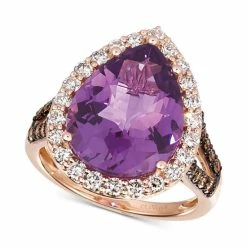 Brand new ⭐ Le Vian Grape Amethyst (6-3/8 Ct. T.w.) & Diamond (1 Ct. T.w.) Ring In 14k Rose Gold 😀