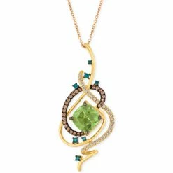Top 10 ⭐ Le Vian Exotics® Crazy Collection® Mint Julep Quartz™ (3-1/4 Ct. T.w.) & Diamond (3/4 Ct. T.w.) 18 Pendant Necklace In 14k Gold Yellow Gold 🧨
