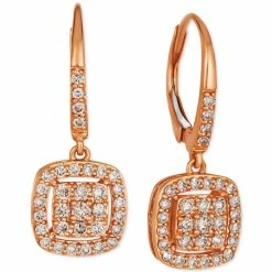 Best reviews of 🛒 Le Vian Nude Diamond Pavé Cluster Leverback Drop Earrings (5/8 Ct. T.w.) In 14k Rose Gold 14k Strawberry Gold Earrings 😀