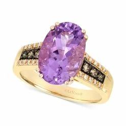 Best Sale ⌛ Le Vian Grape Amethyst (3-7/8 Ct. T.w.) & Diamond (1/5 Ct. T.w.) Statement Ring In 14k Gold 🥰
